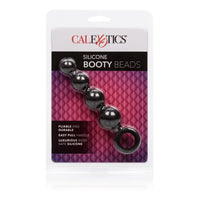 Silicone Booty Beads Black - Beginner Flexible Anal Probe