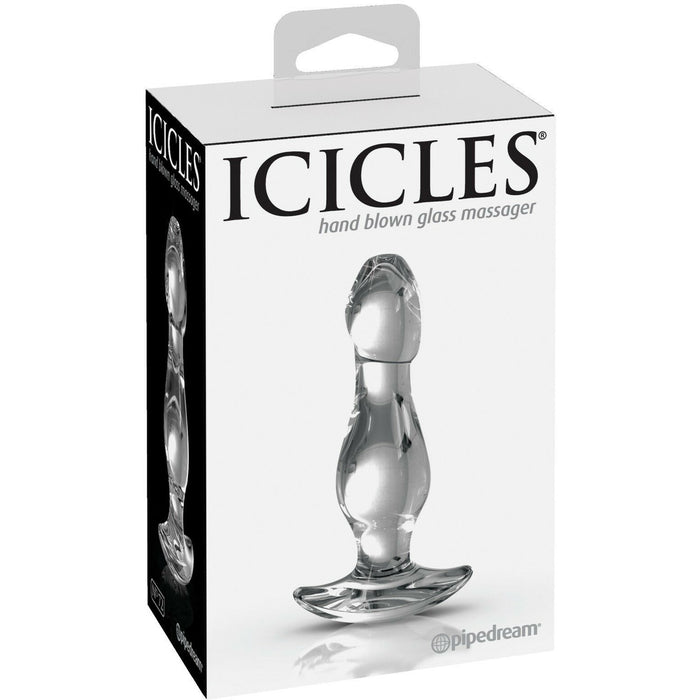 Icicles No. 72 Clear Glass Anal Butt Plug