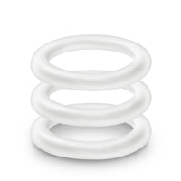 Performance VS2 Silicone Cock Rings 3 Pack - Small White