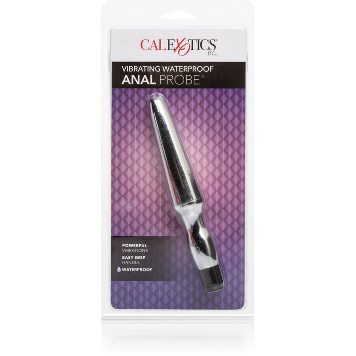 Vibrating Waterproof Anal Probe - Silver