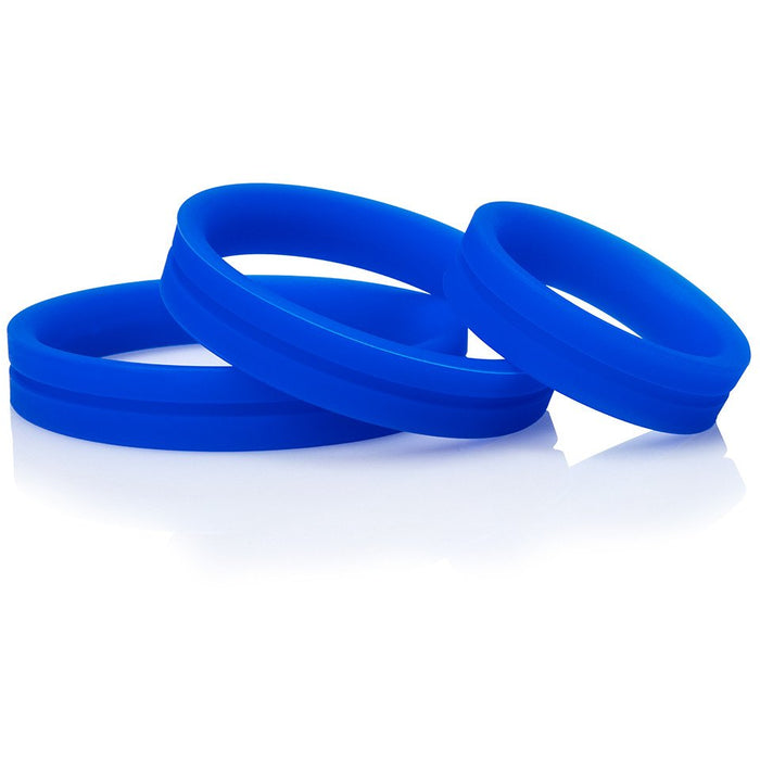 RingO Pro 3 Pack Blue - Male Cock Ring Set