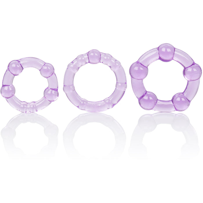 Island Cock Rings Purple - 3 Pack