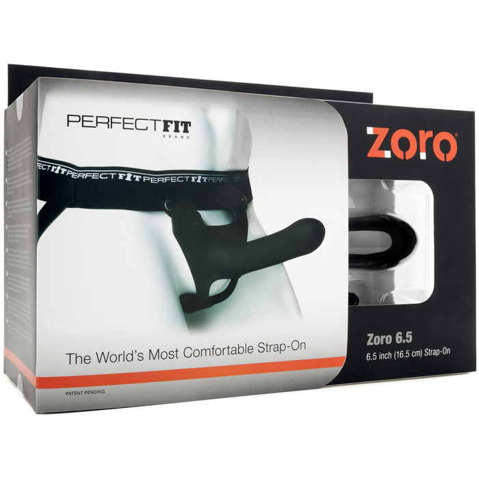 Perfect Fit Zoro 6.5" Hollow Strap-On - Black