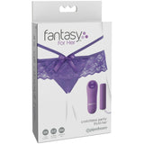 Fantasy for Her Crotchless Panty Thrill-Her - Purple