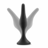 Luxe Beginner Butt Plug Kit Black - Silicone Anal Trainer Set