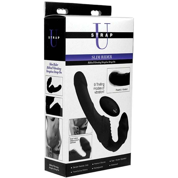 Pro Rider 9x Vibrating Silicone Strapless Double-Sided Strap-On