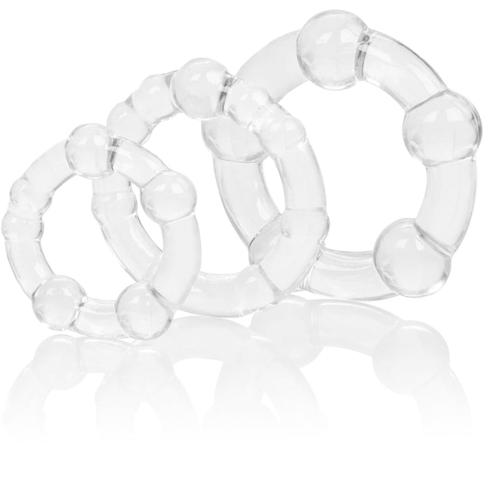 Island Cock Rings Clear - 3 Pack