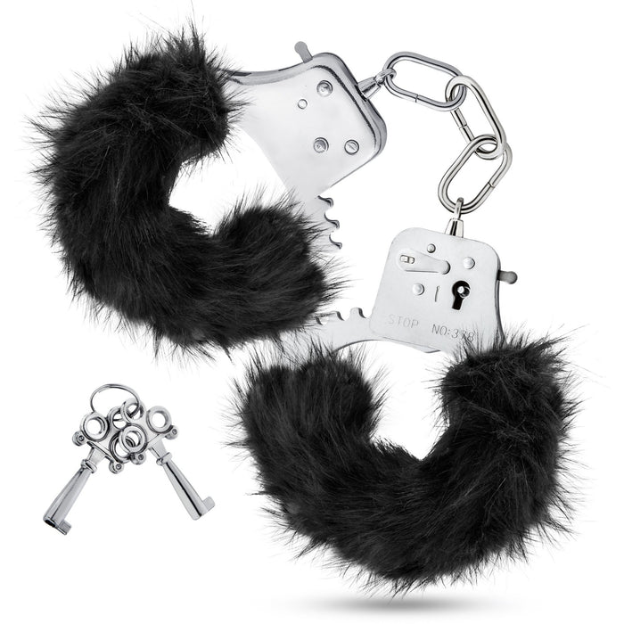 Temptasia Plush Fur Cuffs - Black