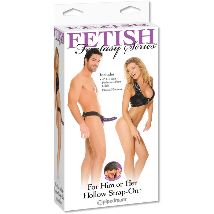 Fetish Fantasy Hollow Strap-on for Him or Her - Purple