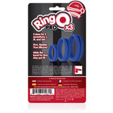 RingO Pro 3 Pack Blue - Male Cock Ring Set
