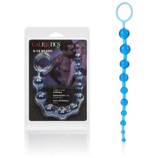 X-10 Anal Beads Blue