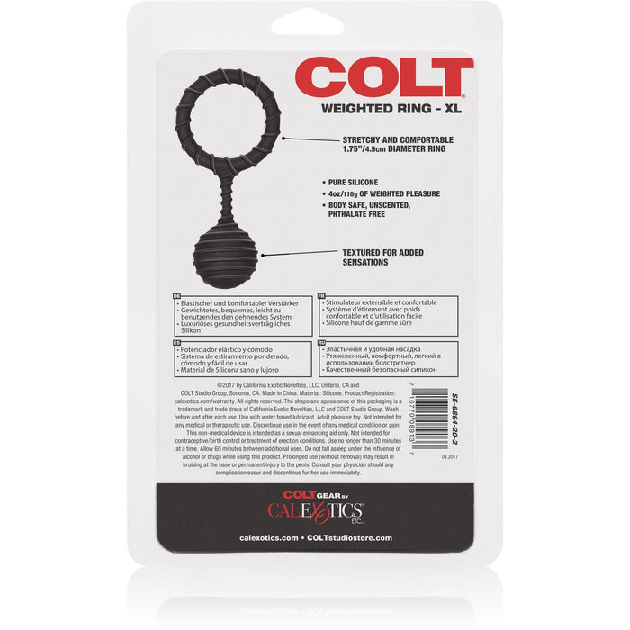 Colt Weighted Cock Ring Black - XL