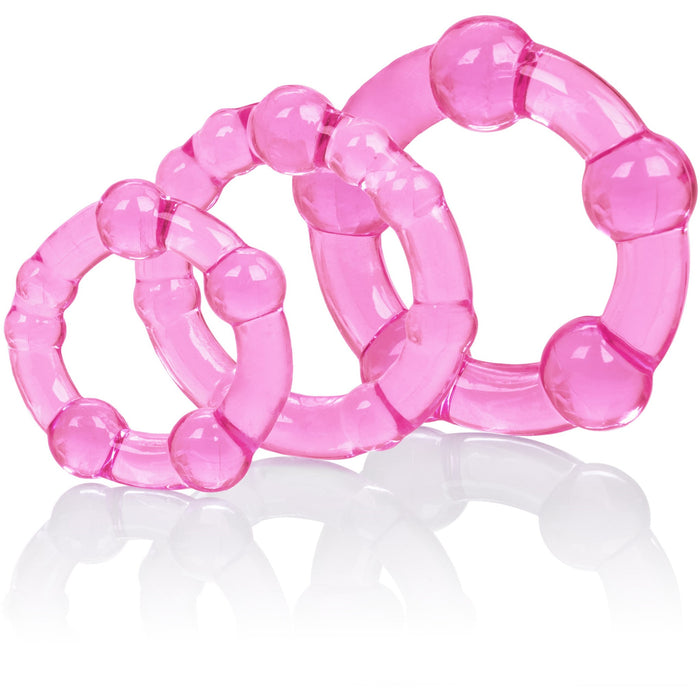 Island Cock Rings Pink - 3 Pack