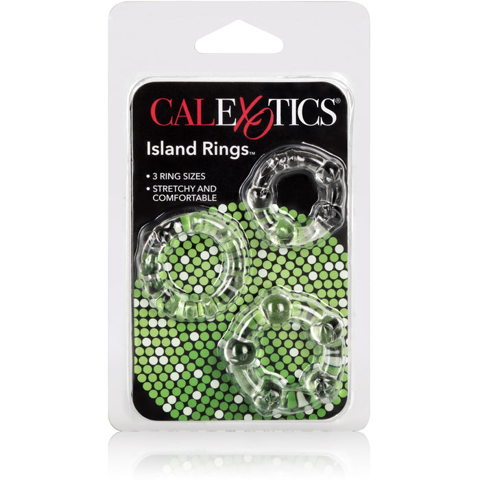 Island Cock Rings Clear - 3 Pack