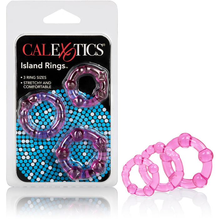 Island Cock Rings Pink - 3 Pack