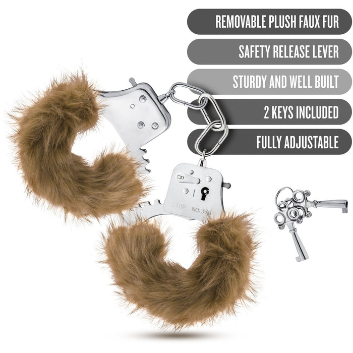 Temptasia Plush Fur Cuffs - Brown