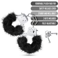 Temptasia Plush Fur Cuffs - Black