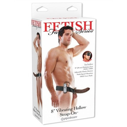 Fetish Fantasy Series 8-Inch Vibrating Hollow Strap-on - Brown PD3361-29