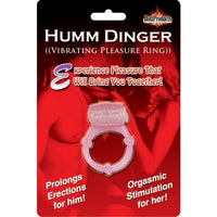 Humm Dinger Vibrating Penis Ring Clitoral Stimulator Magenta HTP2065