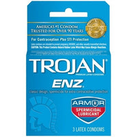 Trojan Enz Armor Spermicidal Lubricated Condoms - 3 Pack TJ93150