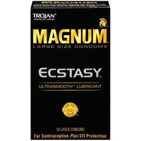 Trojan Magnum Large Size Ecstasy Ultrasmooth Lubricant - 10 Pack Tj64310 TJ64313