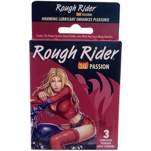 Rough Rider Hot Passion Lubricated Condoms - 3 Pack LS8610