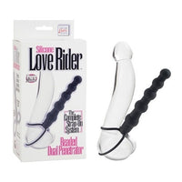 Silicone Love Rider Beaded Dual Penetrator - Black SE1515403