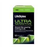 Lifestyles Ultra Sensitive Lubricated Condoms - 12 Pack LS1712