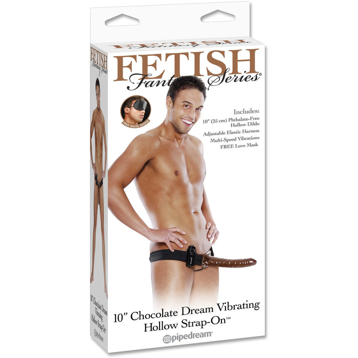 Fetish Fantasy Series 10 Chocolate Dream Vibrating Hollow Strap-On PD3947-00