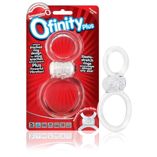 Ofinity Plus - Dual Vibrating Ring - Clear OFYP-C-110E
