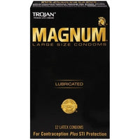 Trojan Magnum Large Size Lubricated - 12 Pack Tj64212 TJ64214