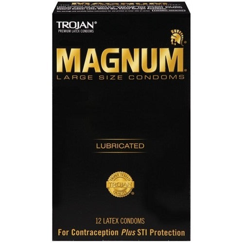 Trojan Magnum Large Size Lubricated - 12 Pack Tj64212 TJ64214