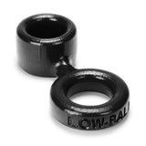 Lowball Cockring With Attached Ballstretcher - Black OX-1077-BLK
