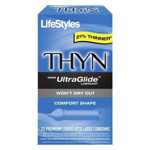 Lifestyles Thyn Lubricated Condoms - 12 Pack LS29112