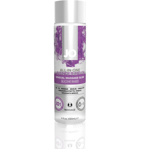 Jo All-in-One Lavender Fields Sensual Massage Glide - Silicone Based - 4 Oz. JO40024