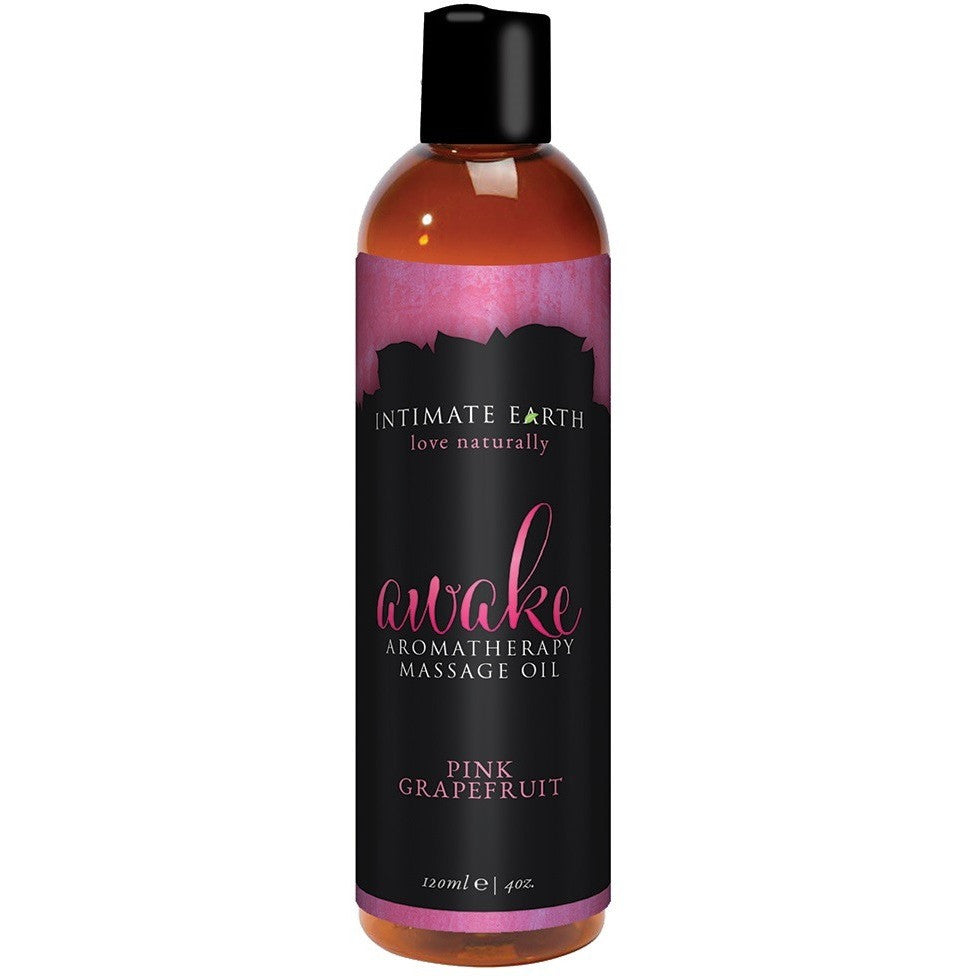 Awake Aromatherapy Massage Oil Pink Grapefruit - 4 Oz. / 120 ml IE043-120